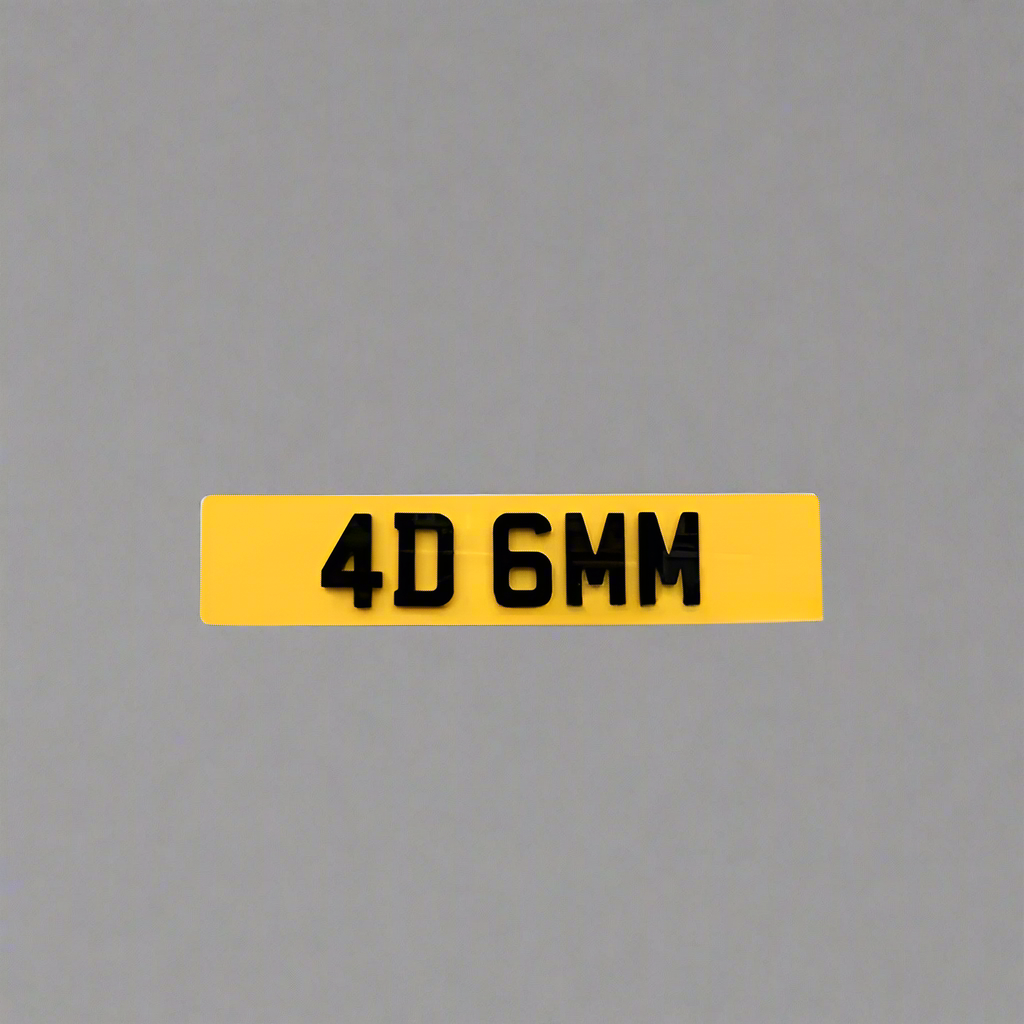 4D 6MM Number Plate | 6MM Number Plate | AA PLATES